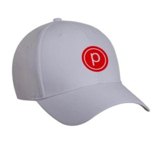NWOT White Pure Barre Baseball hat with red circle P